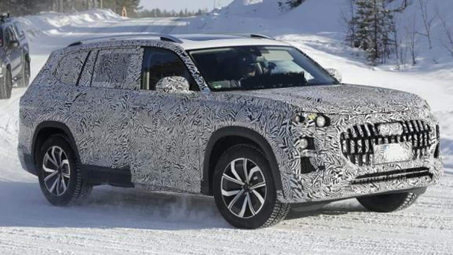 Audi Q9 SUV previewed in spy images; design details revealed