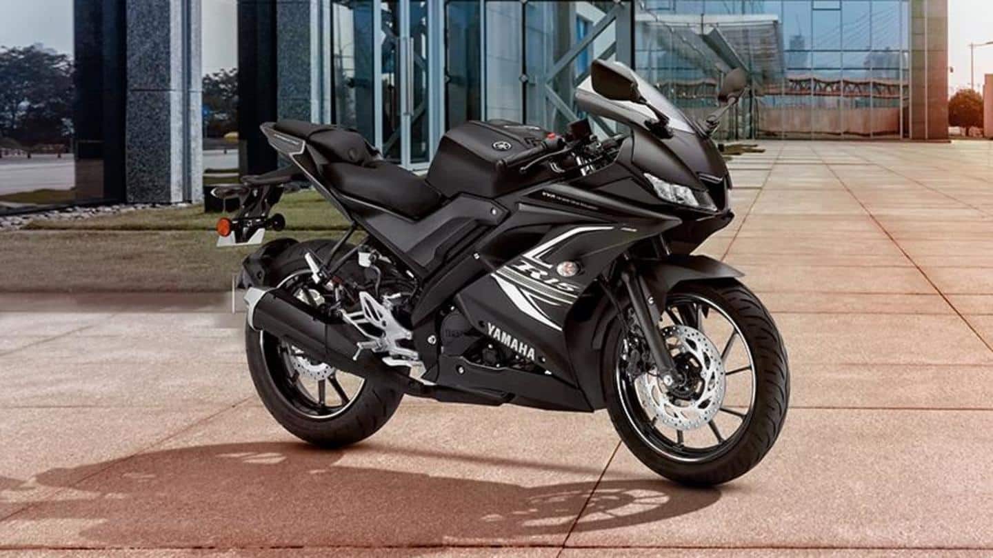 Yamaha YZF R15 V4 bike found testing; design details revealed | NewsBytes