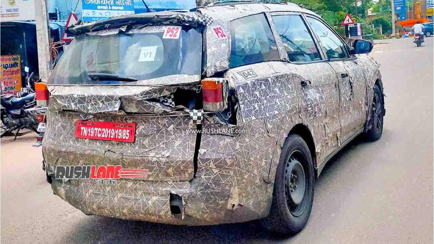 Ahead of launch, 2021 Mahindra XUV500 spotted testing in India
