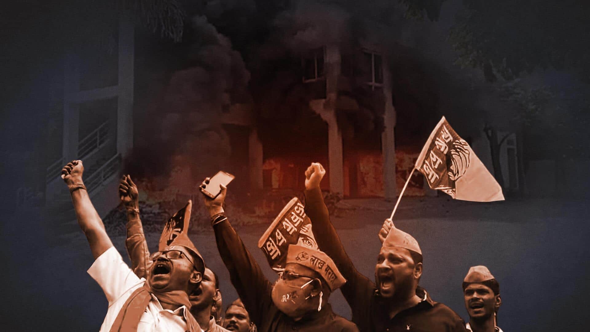 Maharashtra: Maratha reservation protesters torch NCP MLA Prakash Solanke's house