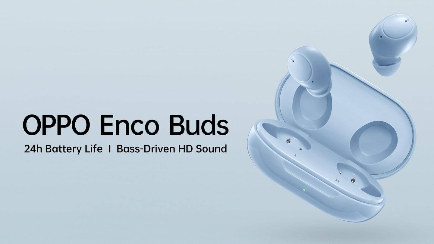 OPPO Enco Buds Blue provides 24 hours of battery life OPPO Enco Buds Blue provides 24 hours of battery life