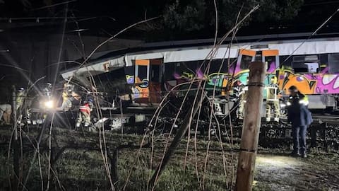 Second rail tragedy rocks Spain: Passenger train derails near Barcelona