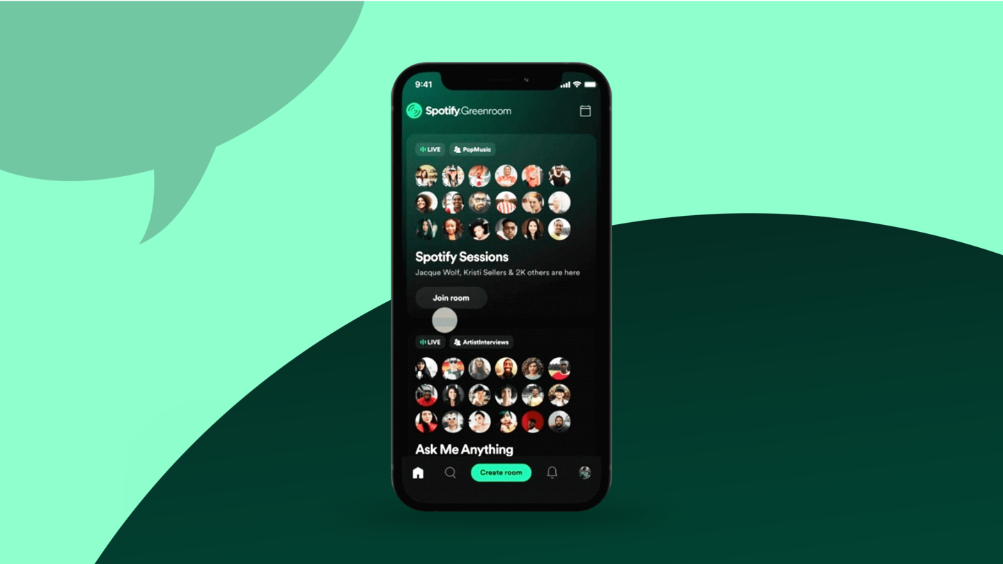 Spotify launches its Clubhouse clone called Greenroom in 135+ countries