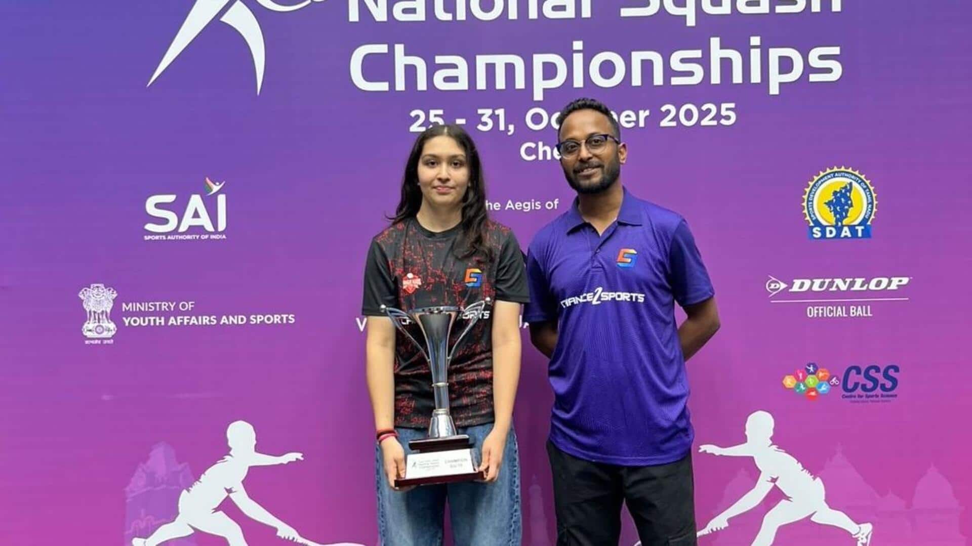 #NewsBytesExclusive: Meet 15-year-old squash sensation Anika Dubey and her coach 