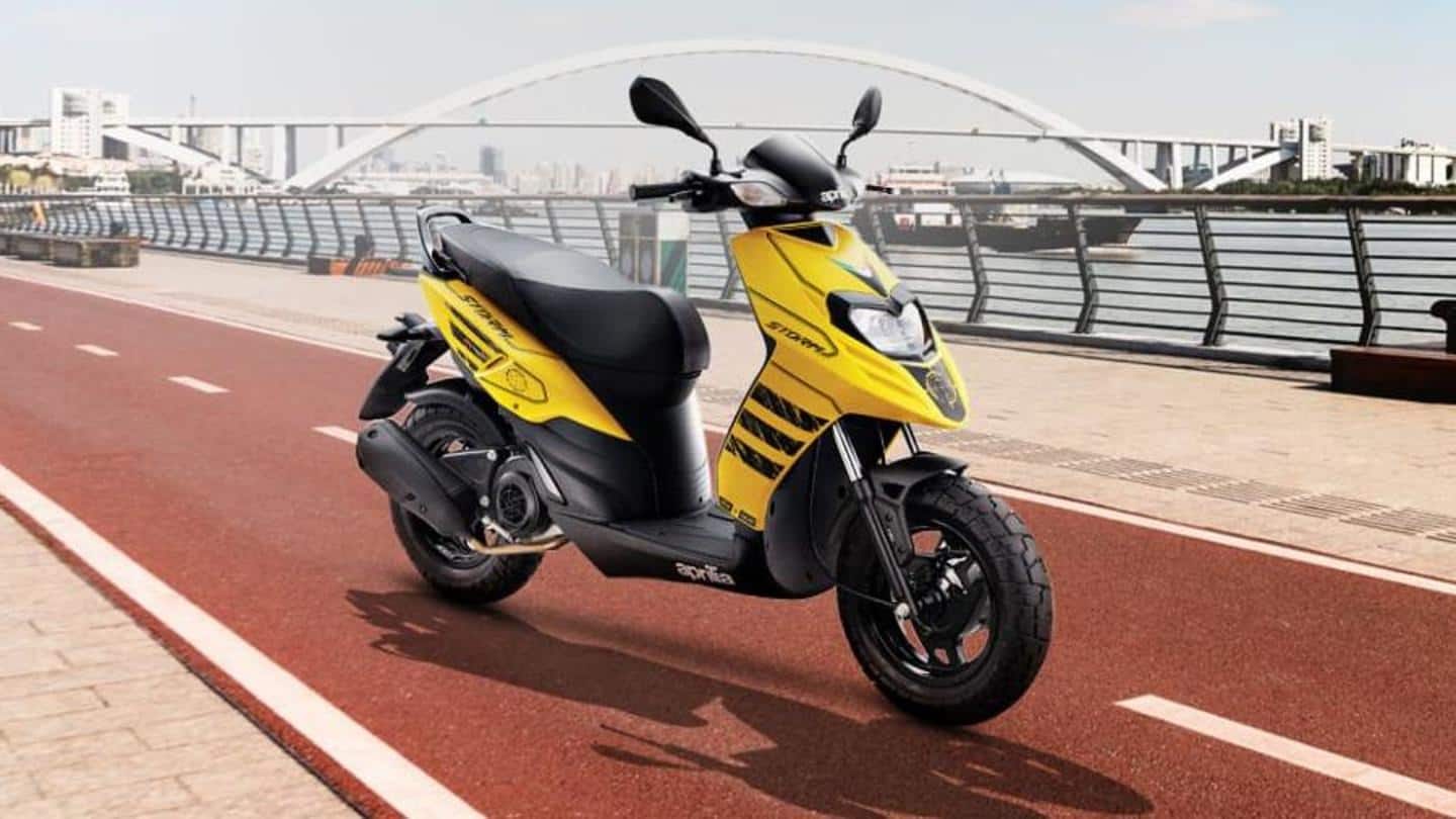 Aprilia Storm 125 range launched; prices start at Rs. 85,430