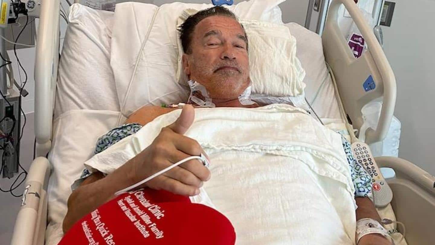 Arnold Schwarzenegger has a "new aortic valve" through third surgery