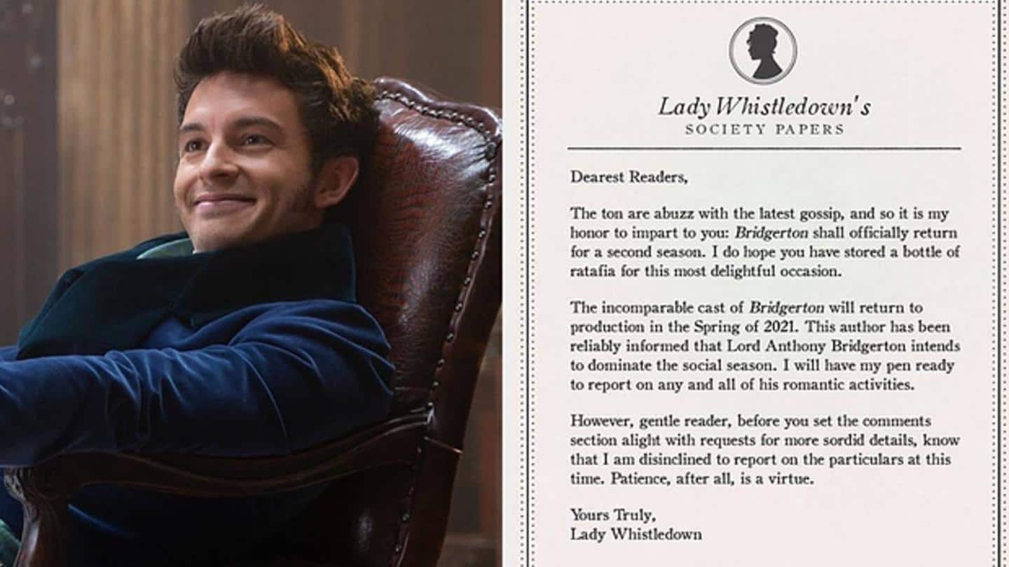 Season two plot: Lord Anthony Bridgerton's quest for marriage begins Season two plot: Lord Anthony Bridgerton's quest for marriage begins