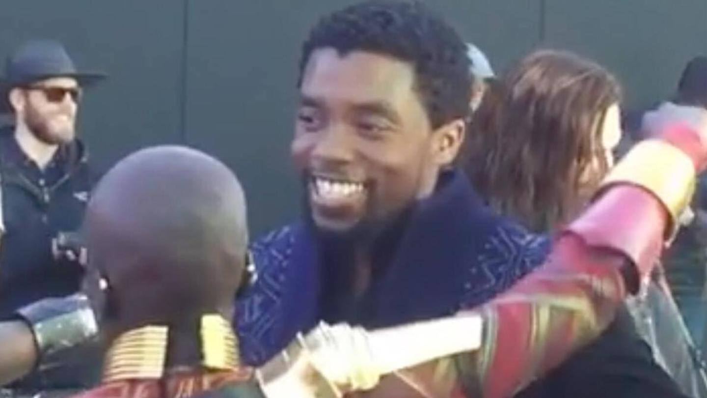 The clip: Boseman's birthday celebration from 'Infinity War' set The clip: Boseman's birthday celebration from 'Infinity War' set