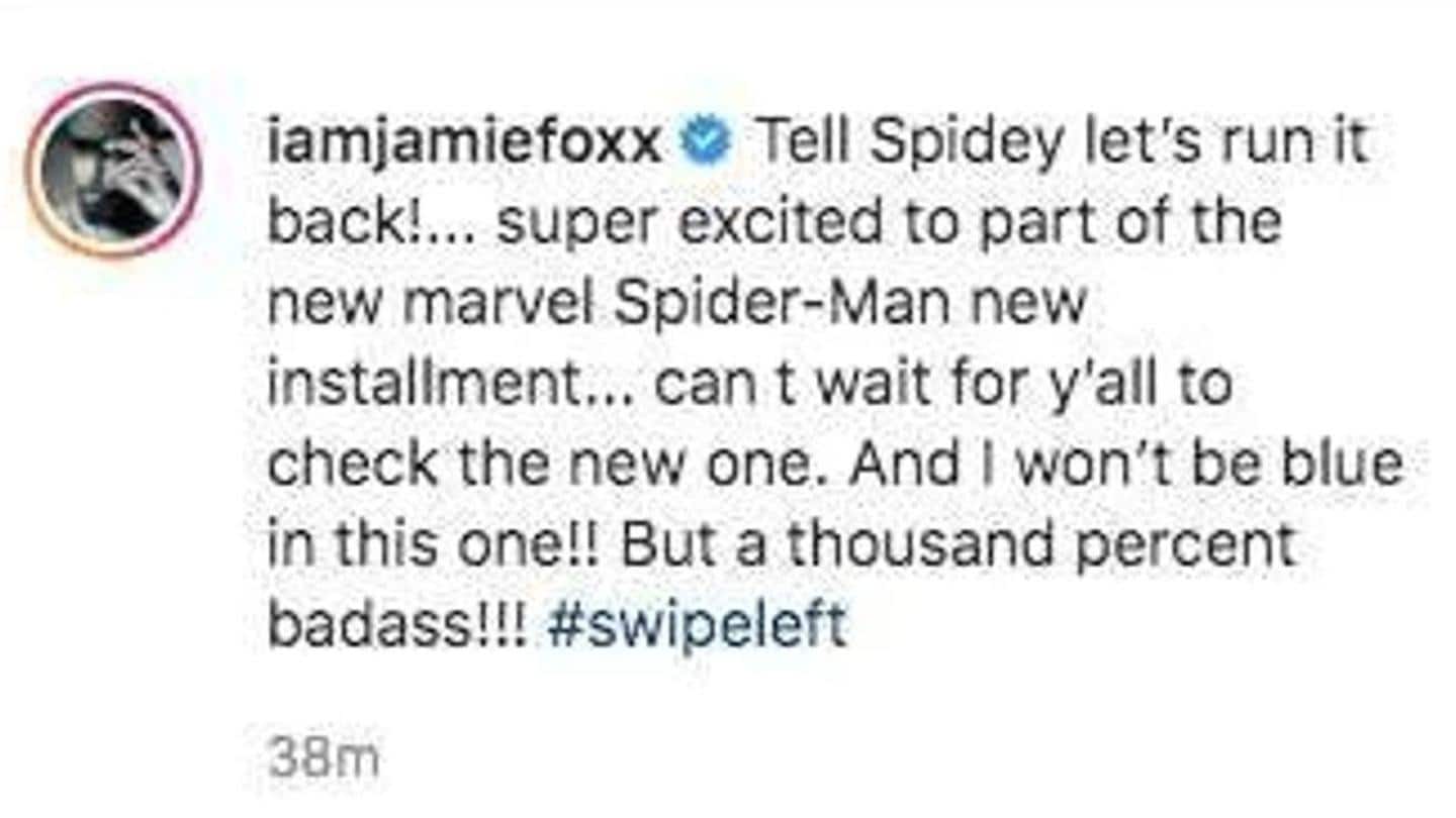 Foxx went a step ahead to give major spoilers Foxx went a step ahead to give major spoilers