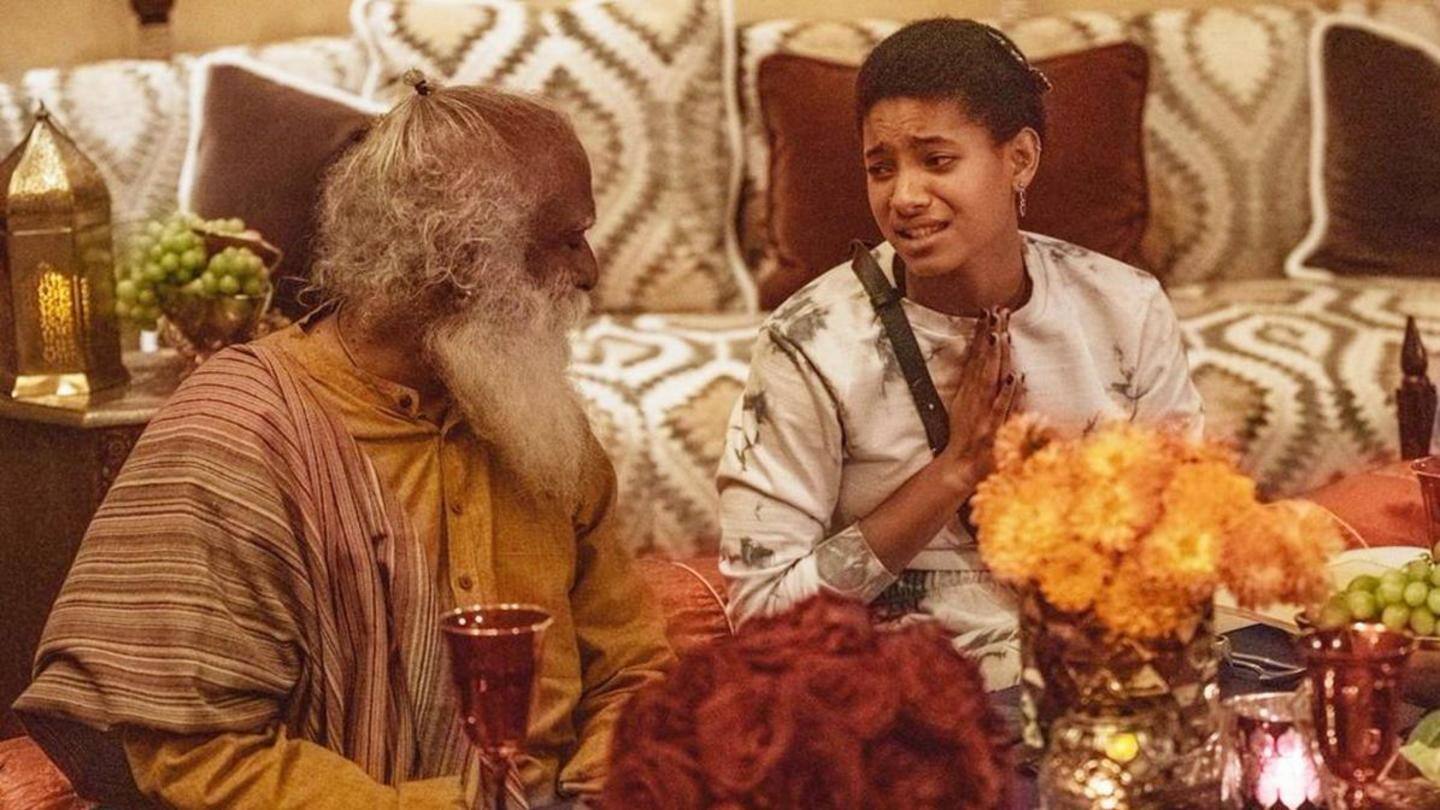 Smith's daughter Willow read out excerpts from Yogi's texts Smith's daughter Willow read out excerpts from Yogi's texts