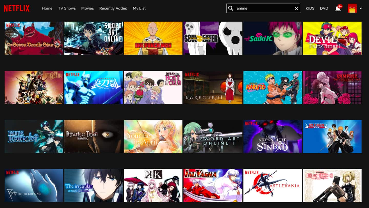 anime netflix recommendations