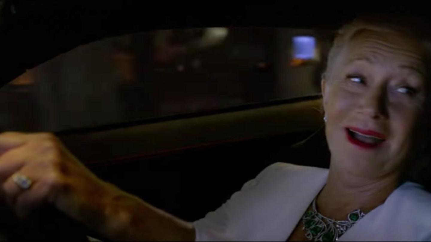 Mirren is living her ambition of 'a mad driver' Mirren is living her ambition of 'a mad driver'