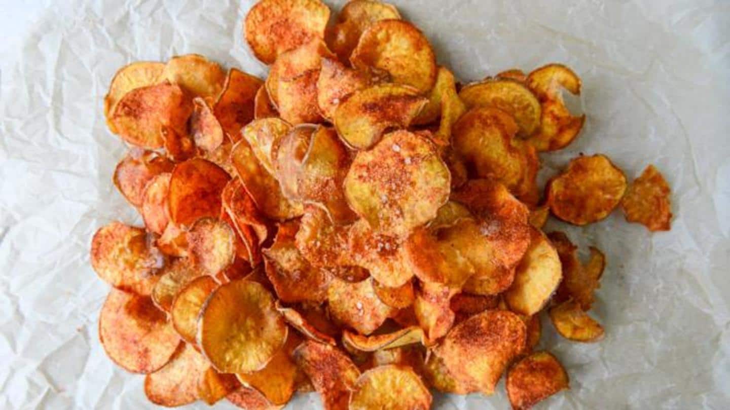 Recipe number 4: Barbeque chips accompanied by a drink
