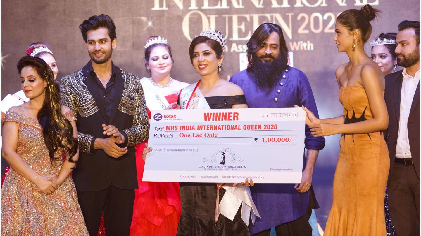 Upaasana Kalia was declared the winner in Mrs. Category Upaasana Kalia was declared the winner in Mrs. Category