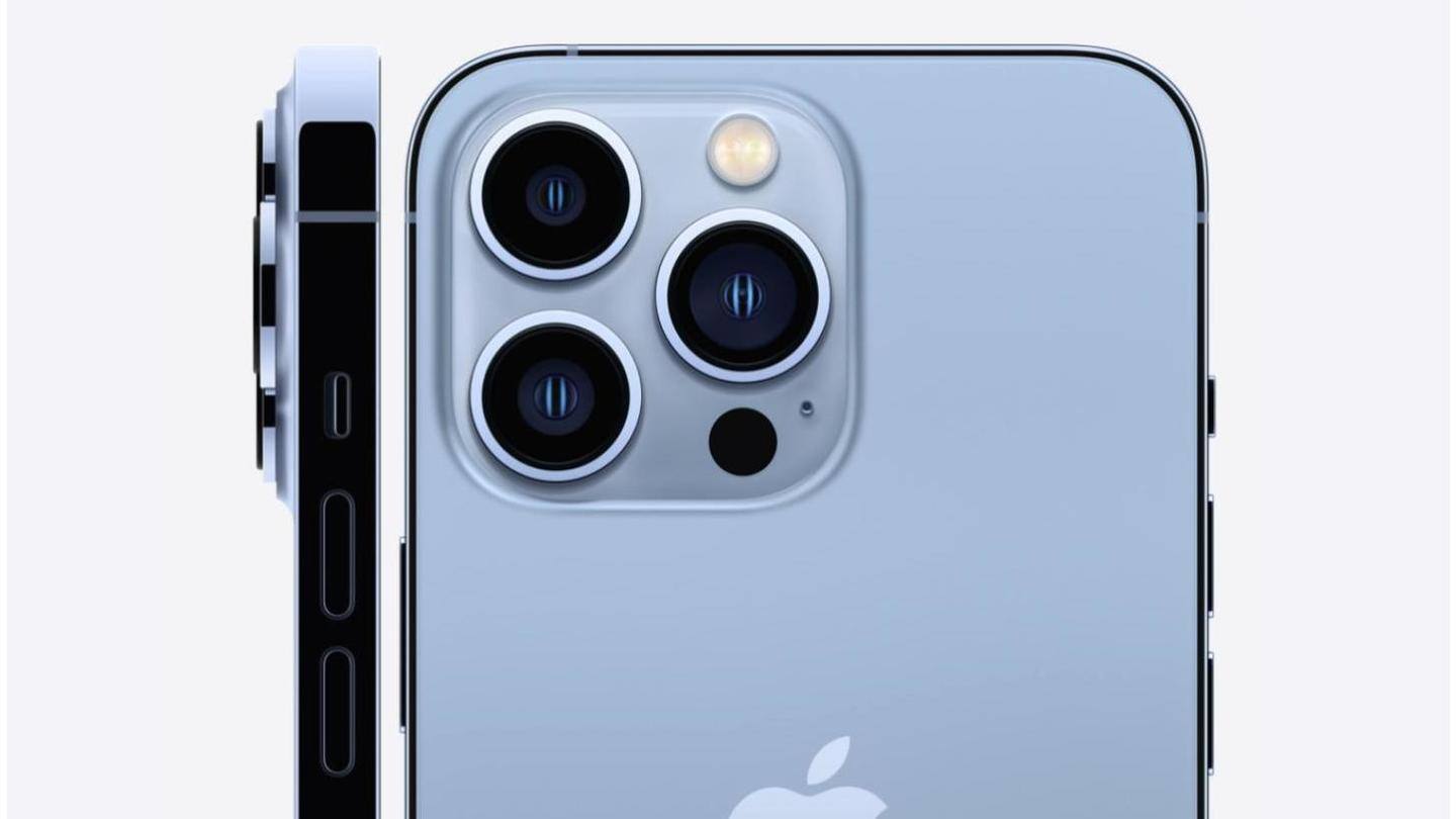 L'iphone 13 Pro Max D'apple A Des Caméras Arrière Triples De 12Mp