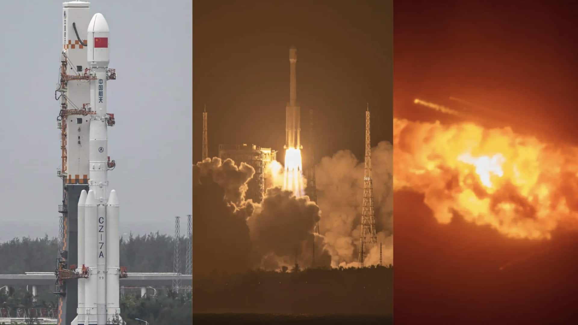 Watch: China's Long March 7A rocket explodes seconds after launch