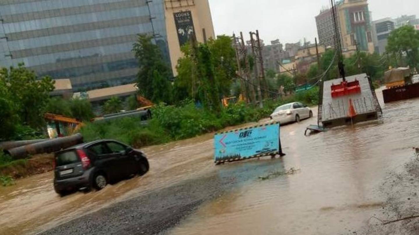 Gurugram suffered the most, water-level swelled, cars floated Gurugram suffered the most, water-level swelled, cars floated