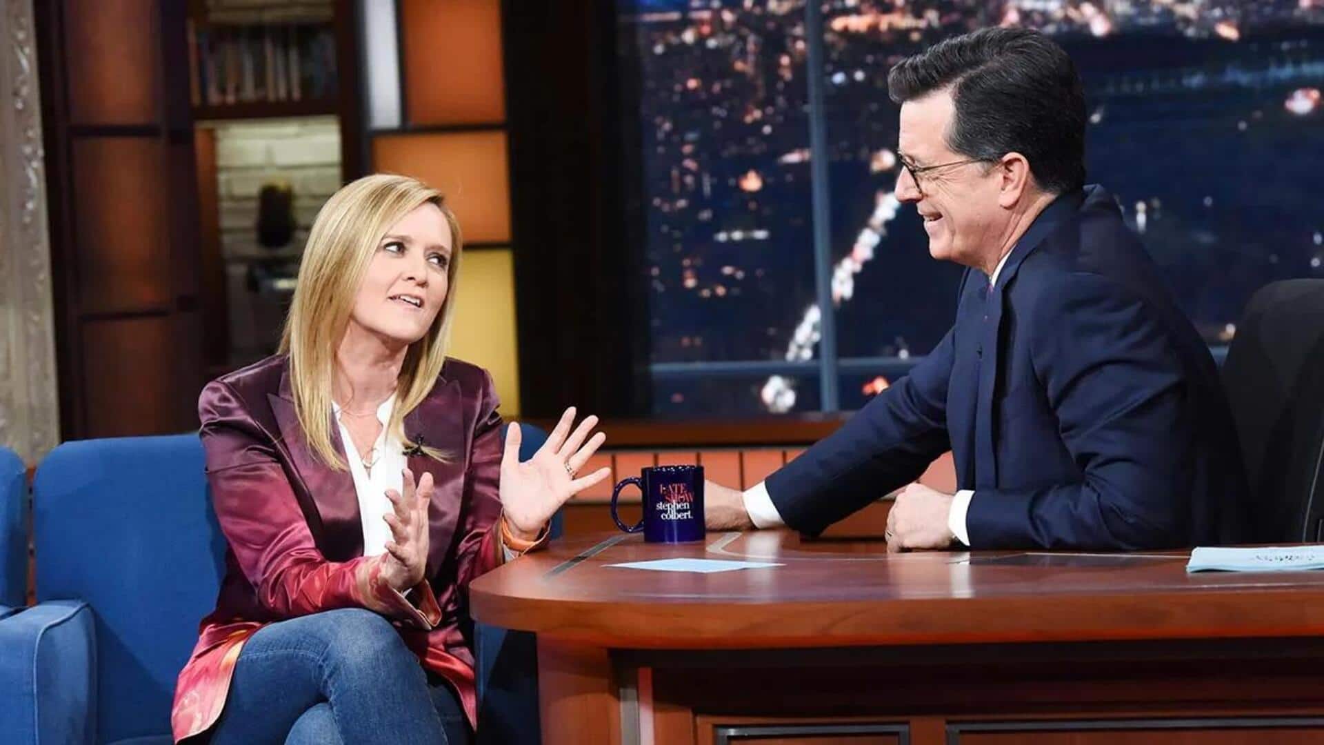 Samantha Bee says Stephen Colbert's talk show cancellation a 'no-brainer' Samantha Bee says Stephen Colbert's talk show cancellation a 'no-brainer'