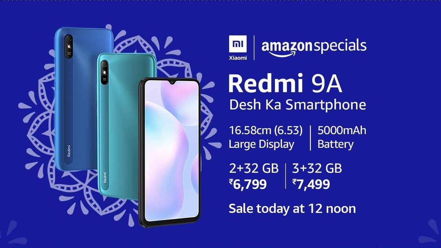 Redmi 9A to go on sale today at 12 pm
