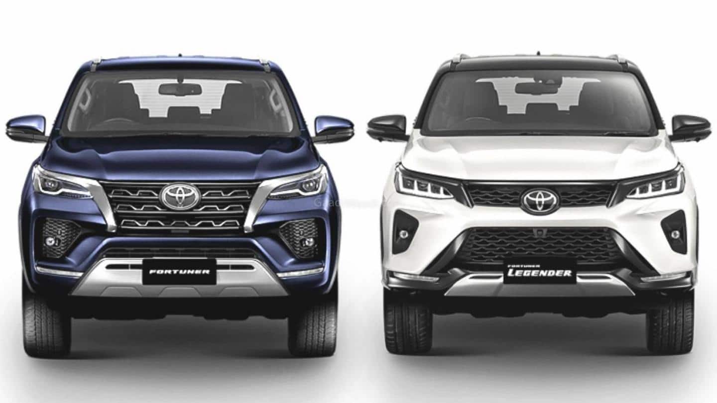 Toyota Fortuner's (facelift) variant and color details leaked