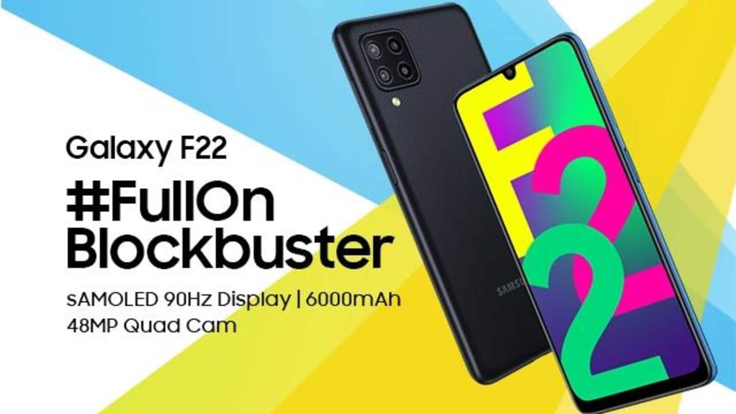 Samsung Galaxy F22's sale in India today at 12pm
