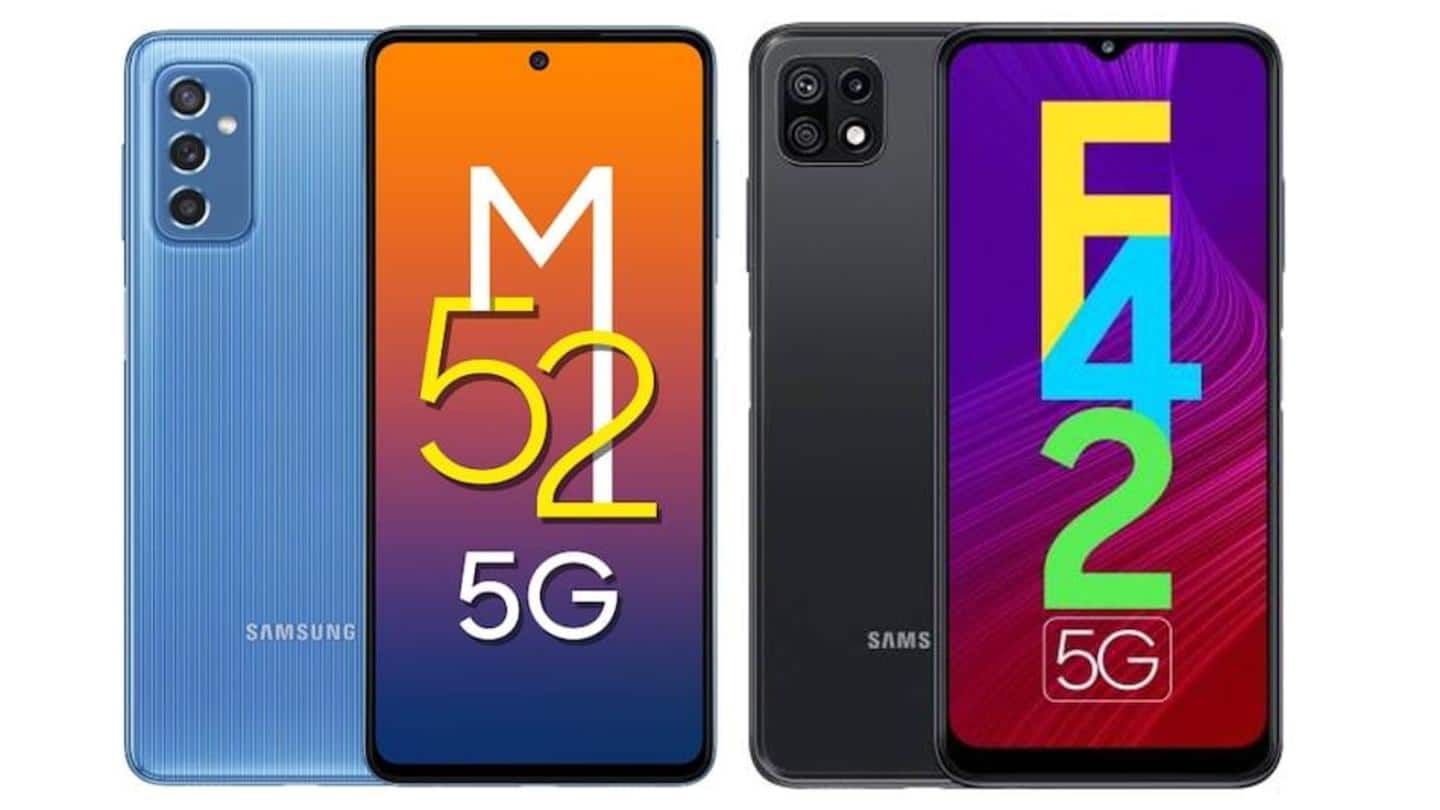 Samsung's 5G-ready Galaxy F42 and M52 now available in India