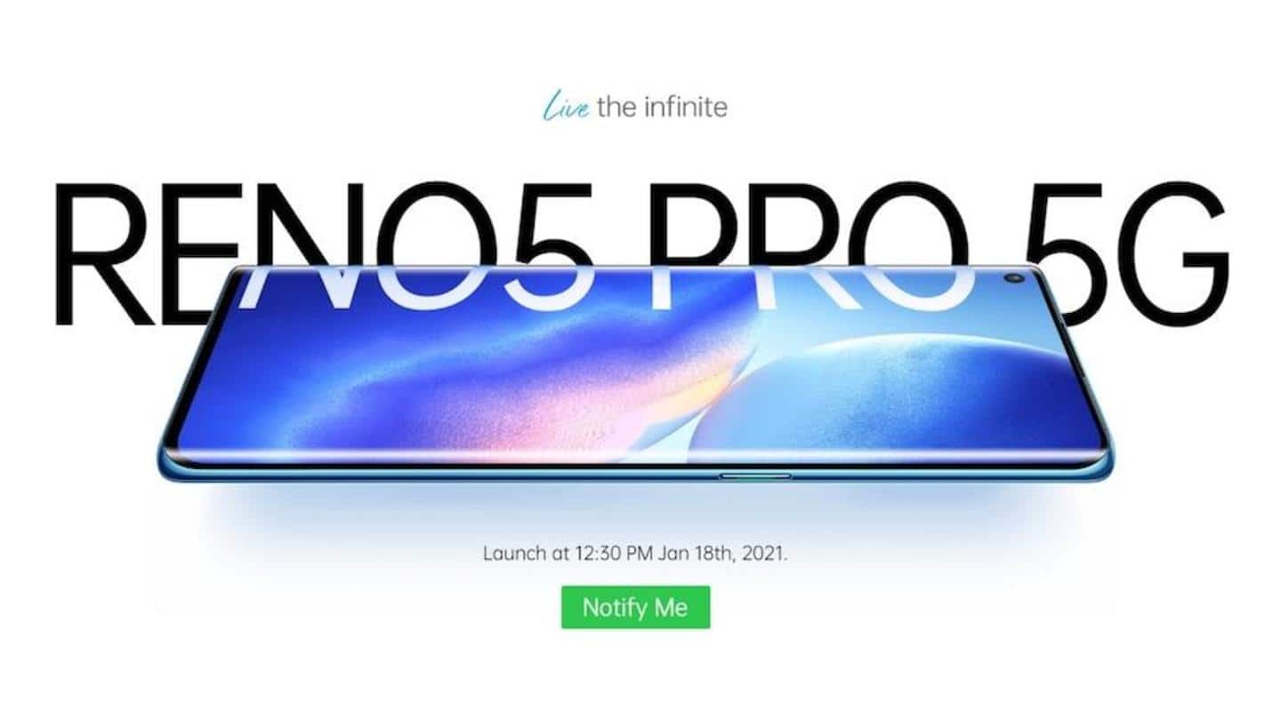 OPPO's 5G-enabled Reno5 Pro to be launched on January 18
