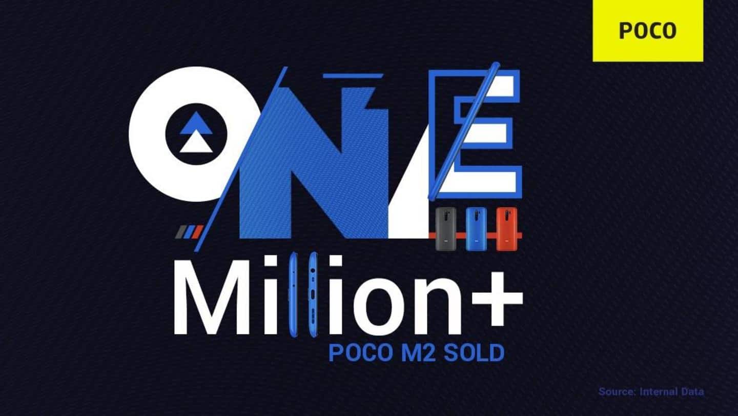POCO sells over one million M2 smartphones in India