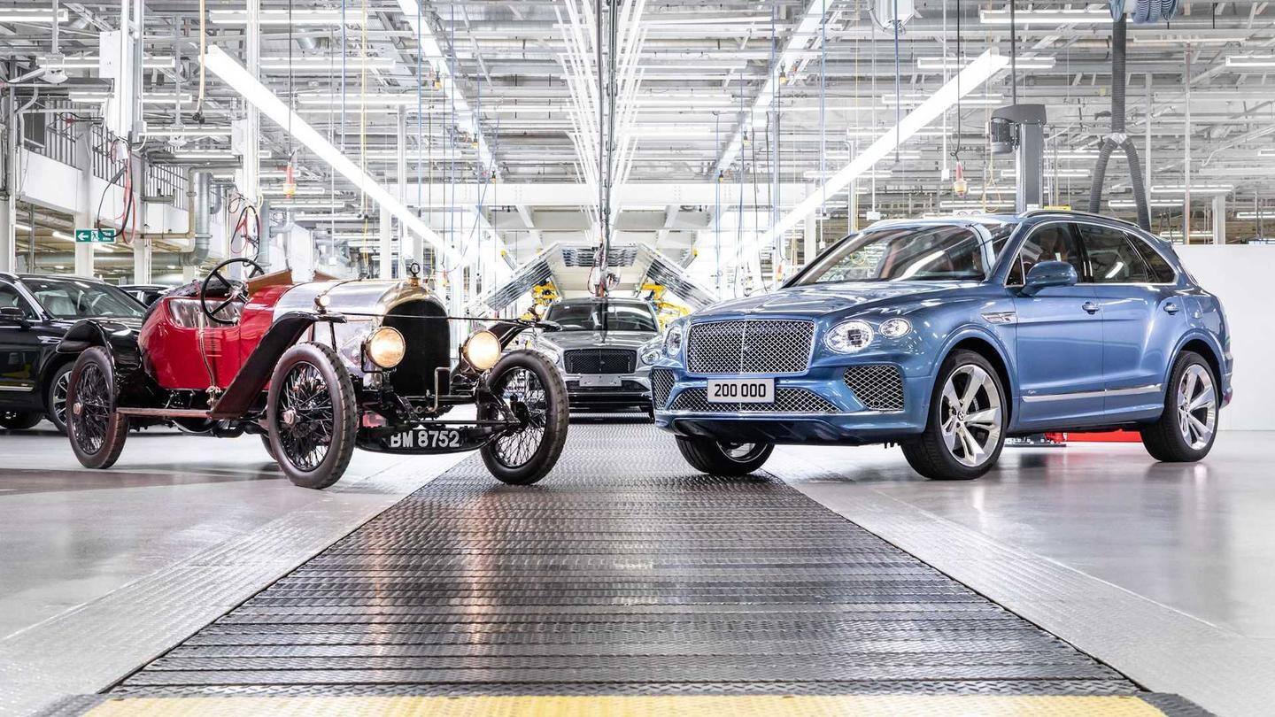 Bentley rolls-out 200,000th car, a feat that took 102 years