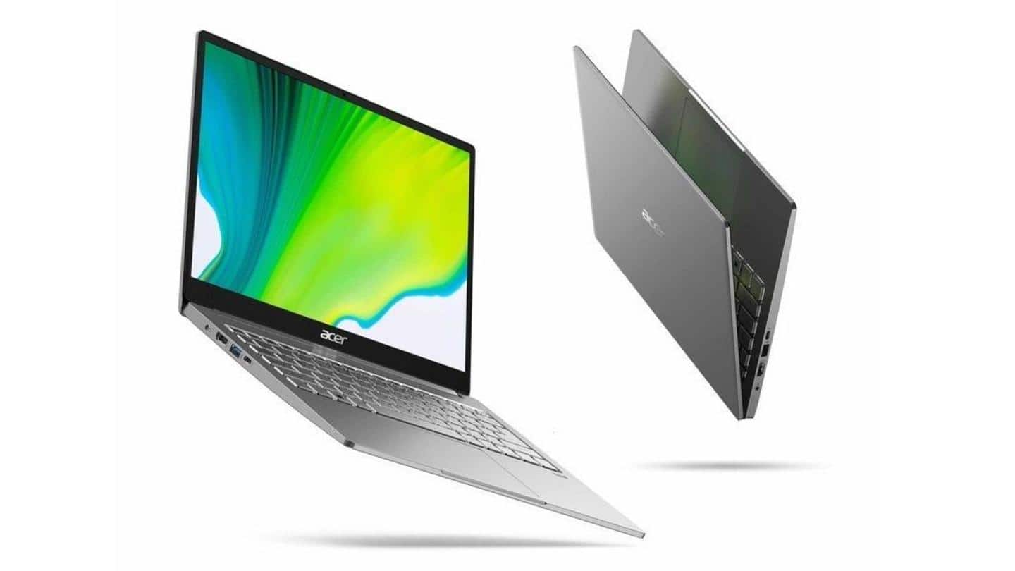 Acer's latest laptops, with Intel's 11th-generation Tiger Lake CPUs, launched