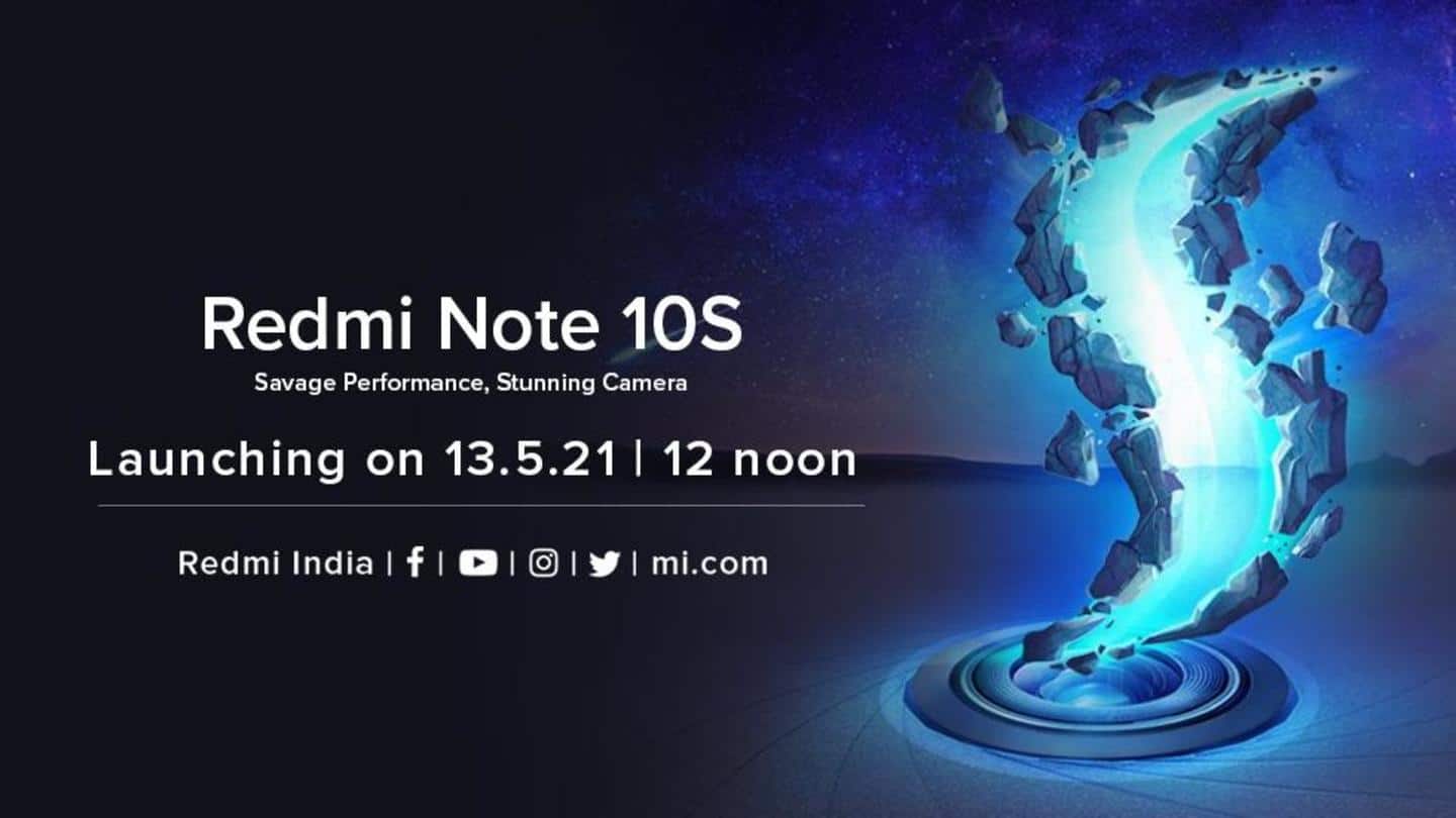 Redmi Note 10S to debut in India on May 13