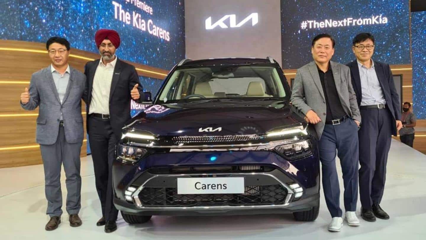 3-row Kia Carens SUV unveiled in India