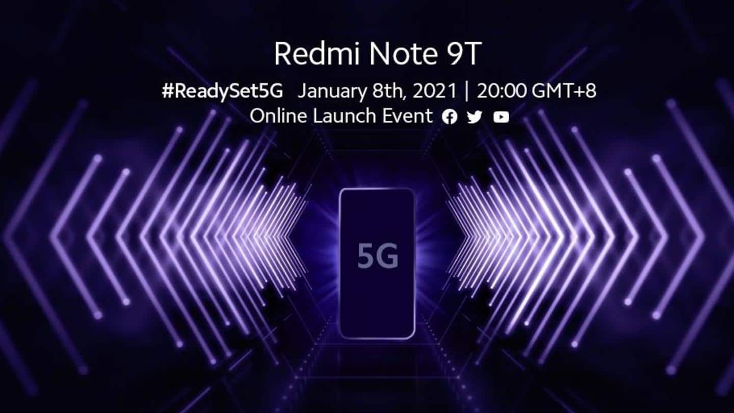 Redmi Note 9T to be launched on January 8