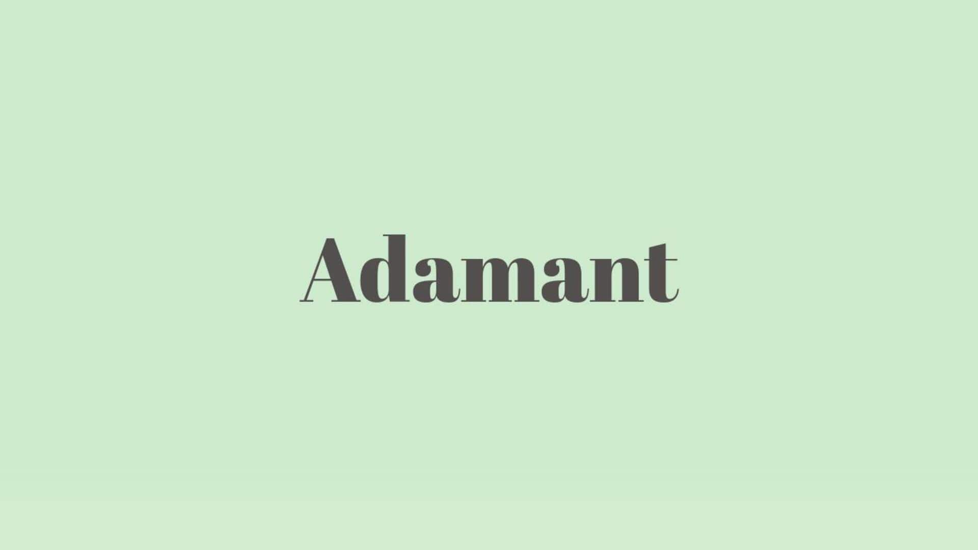 Word of the Day: Adamant