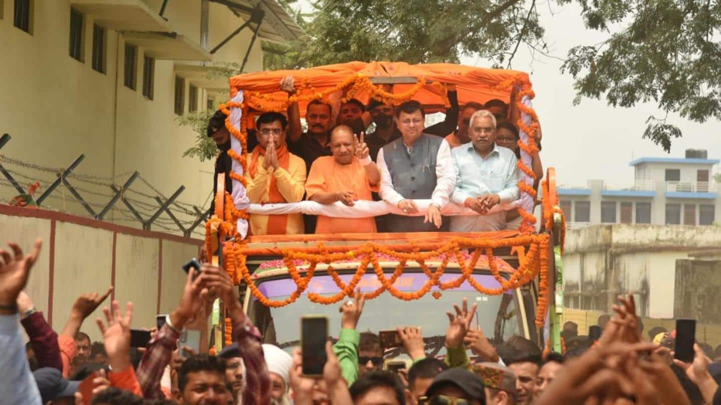 Uttarakhand bypoll: UP CM Yogi Adityanath campaigns for Pushkar Dhami