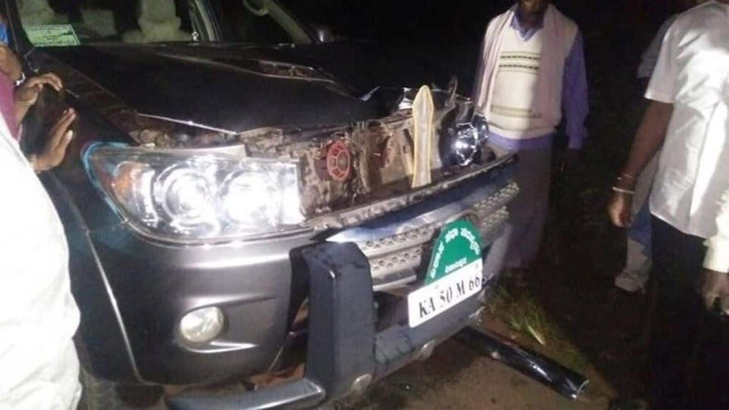 Karnataka: MLA Raghavendra's car rams into pedestrian, killing him