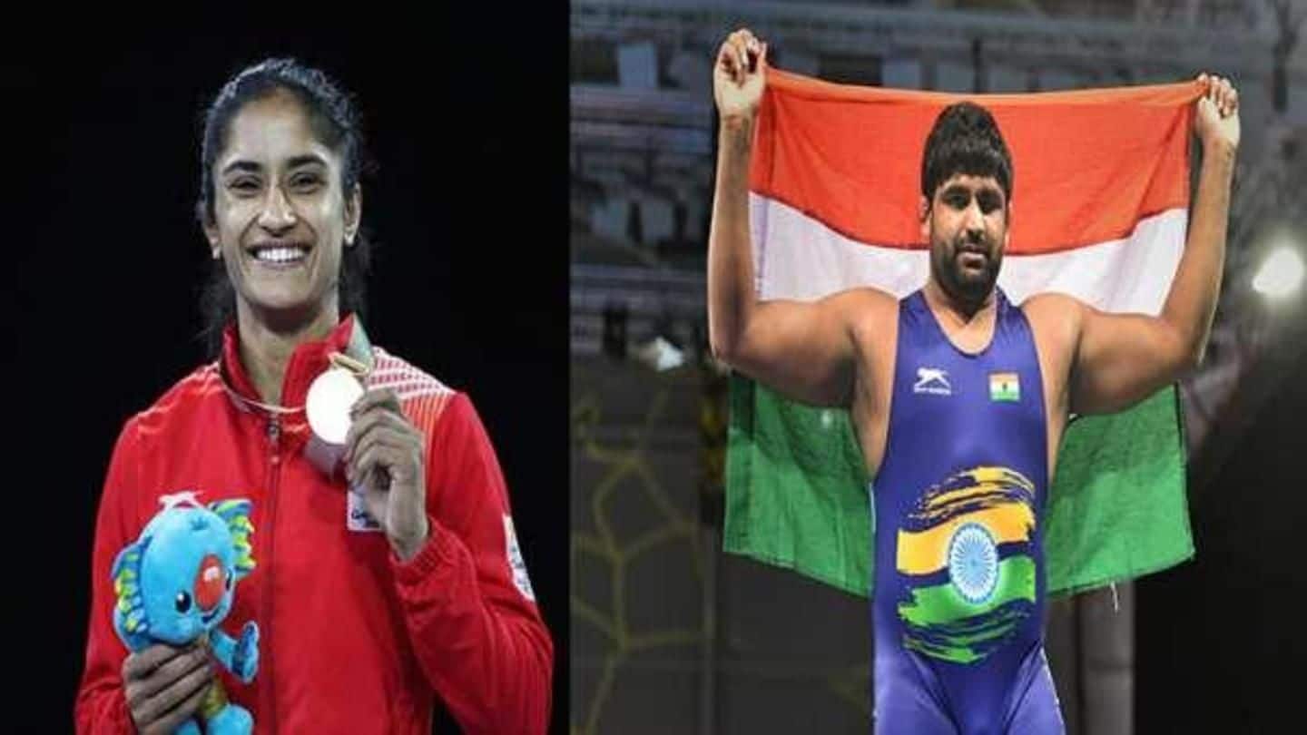 CWG-2018: Wrestlers Vinesh, Sumit claim gold; Sakshi bags bronze