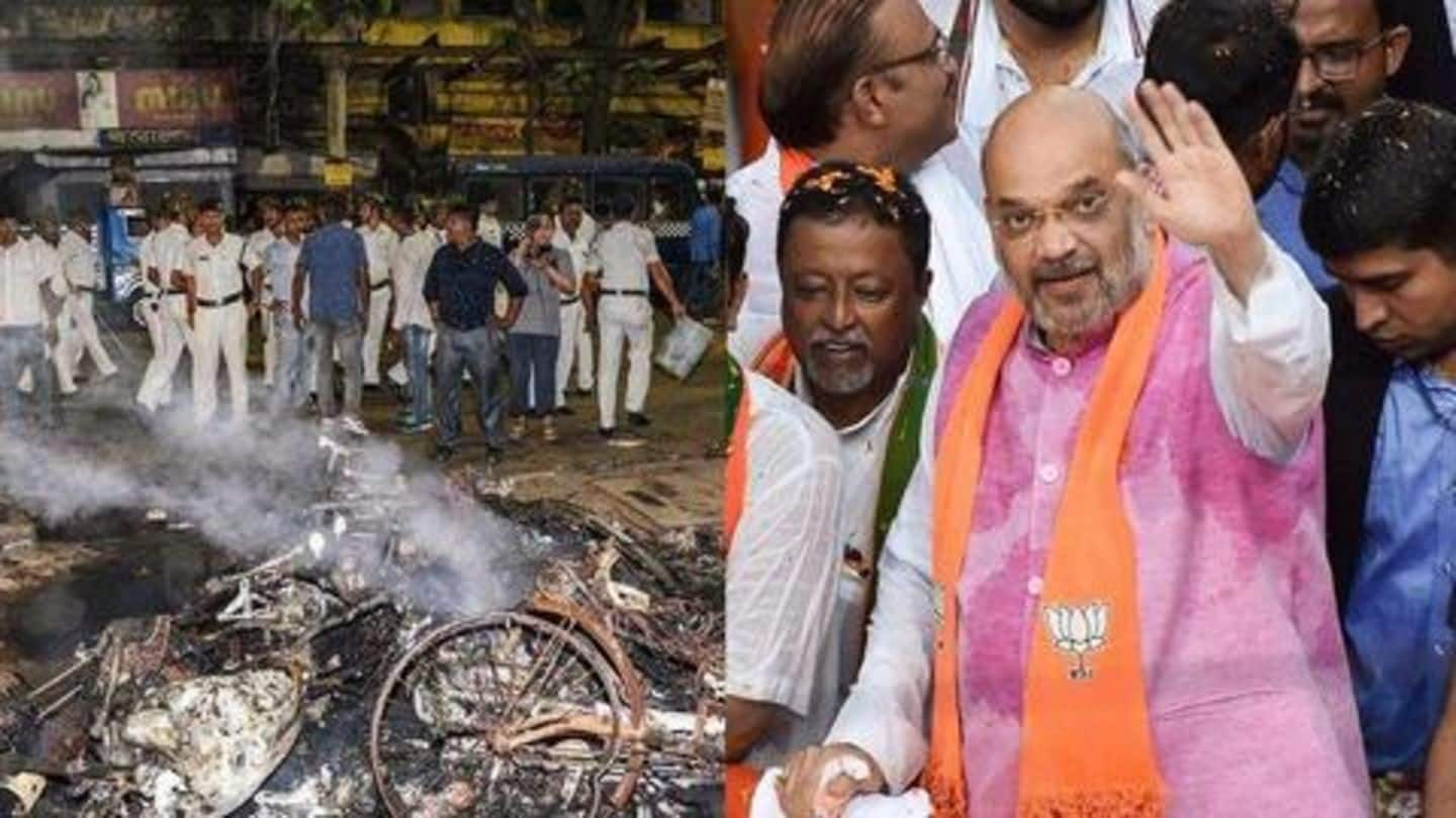 West Bengal: EC cuts short campaign period after #AmitShahRoadshow violence