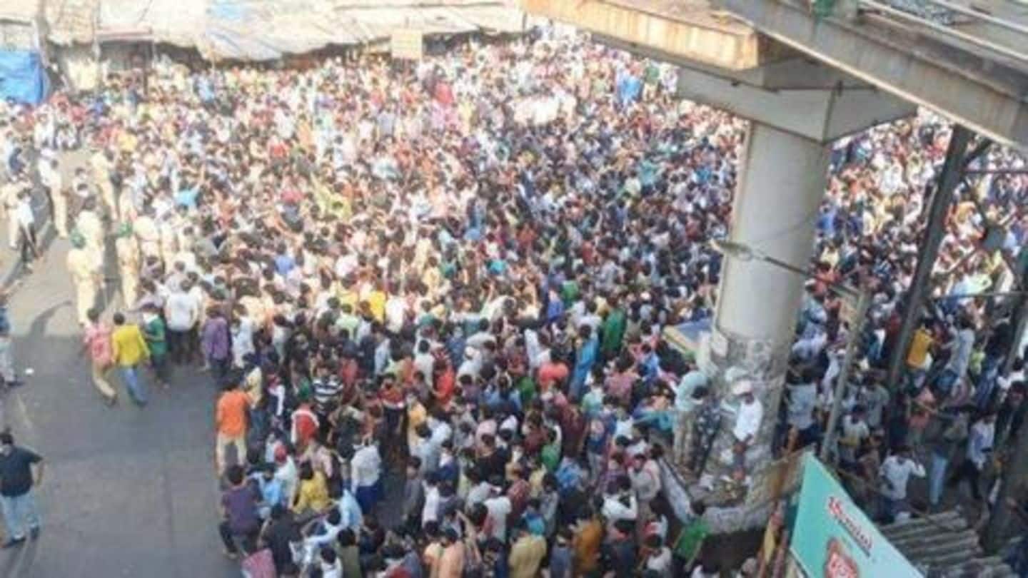Mumbai: Unhappy with lockdown extension, thousands protest at Bandra station