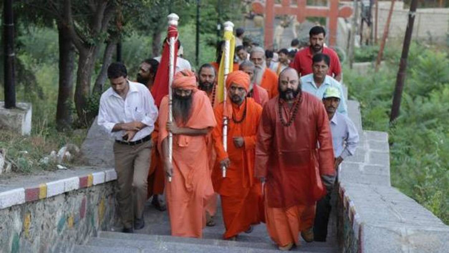 Chhari Mubarak as part of Yatra tradition reached Amarnath shrine Chhari Mubarak as part of Yatra tradition reached Amarnath shrine