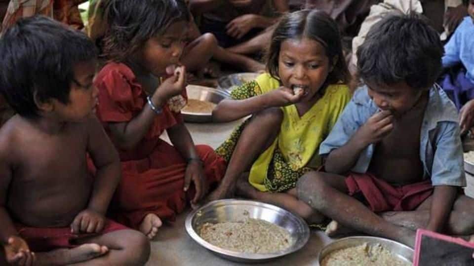 Голодный народ. Голодные индийские дети.