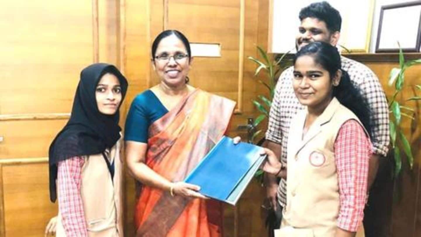Kerala: Student-teacher team creates affordable sanitary-pads from world's worst water-weed