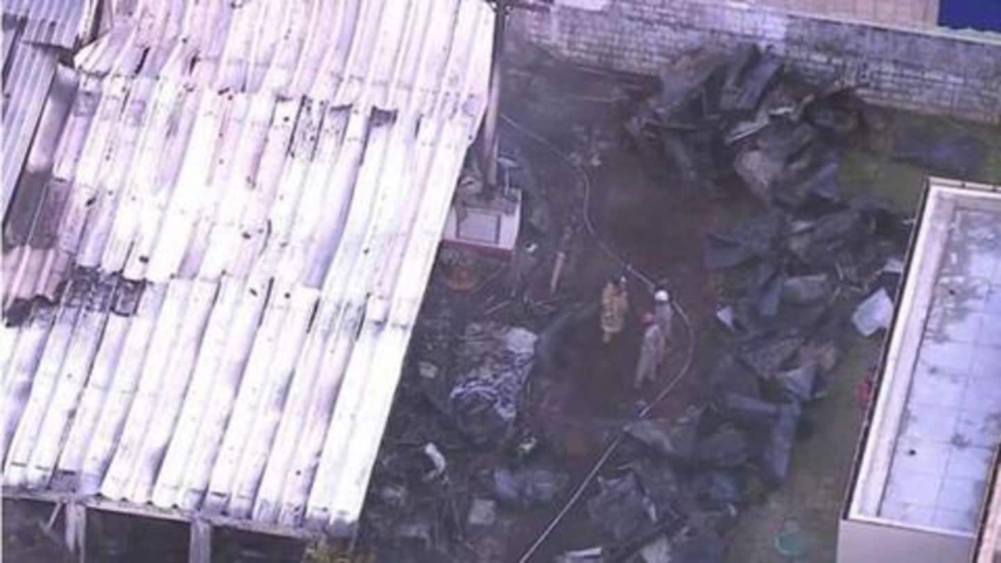 Images of the fire incident shared on social media Images of the fire incident shared on social media