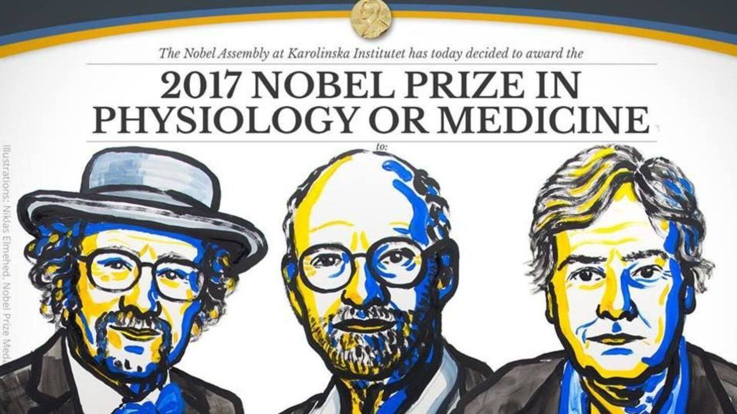 2017 Nobel Prize in Medicine awarded to three US scientists