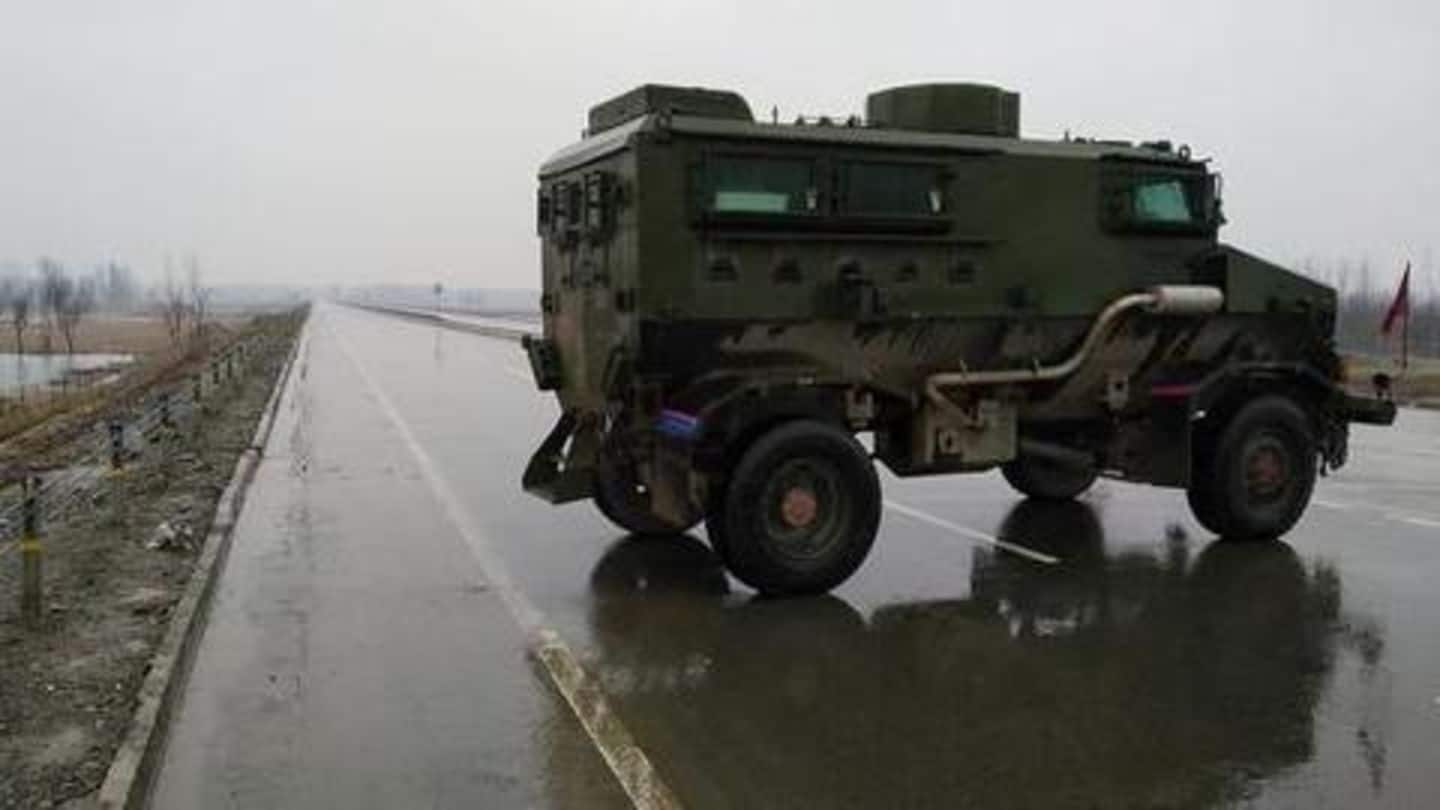 Terrorists earlier attacked an Army convoy with IED in Pulwama Terrorists earlier attacked an Army convoy with IED in Pulwama