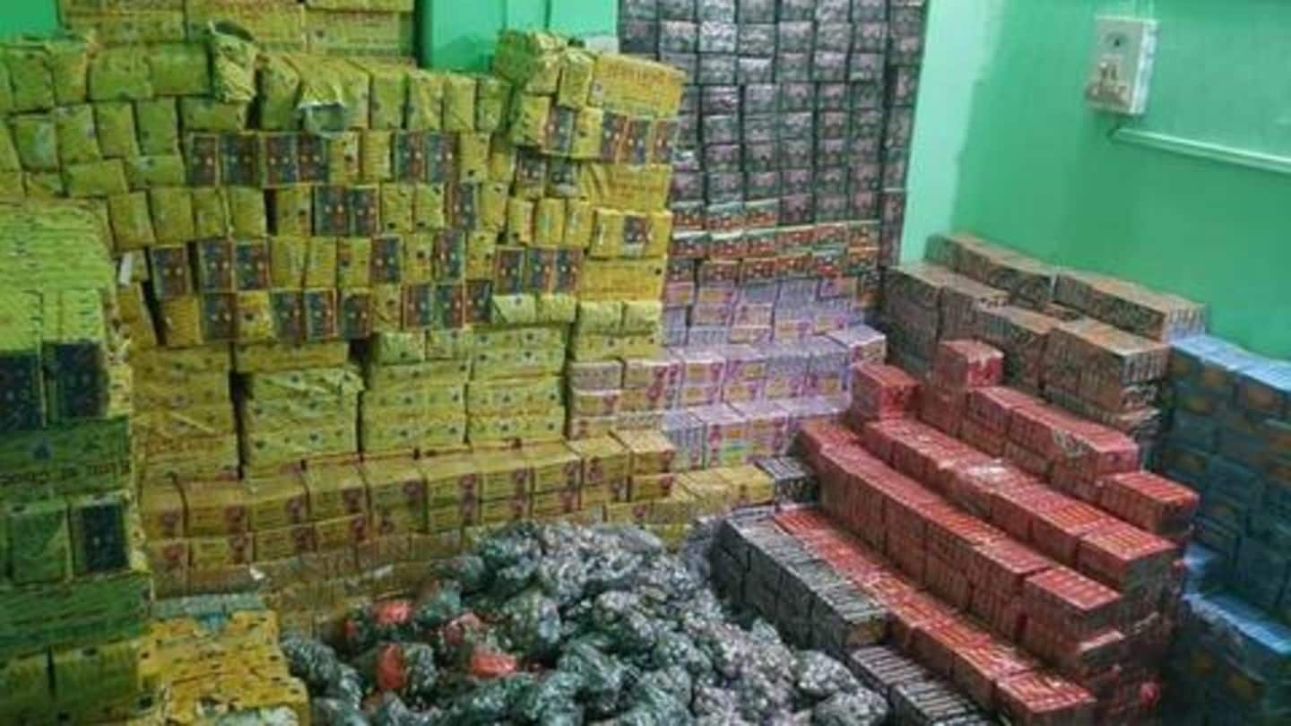 640kg firecrackers seized from 3 different areas in North Delhi