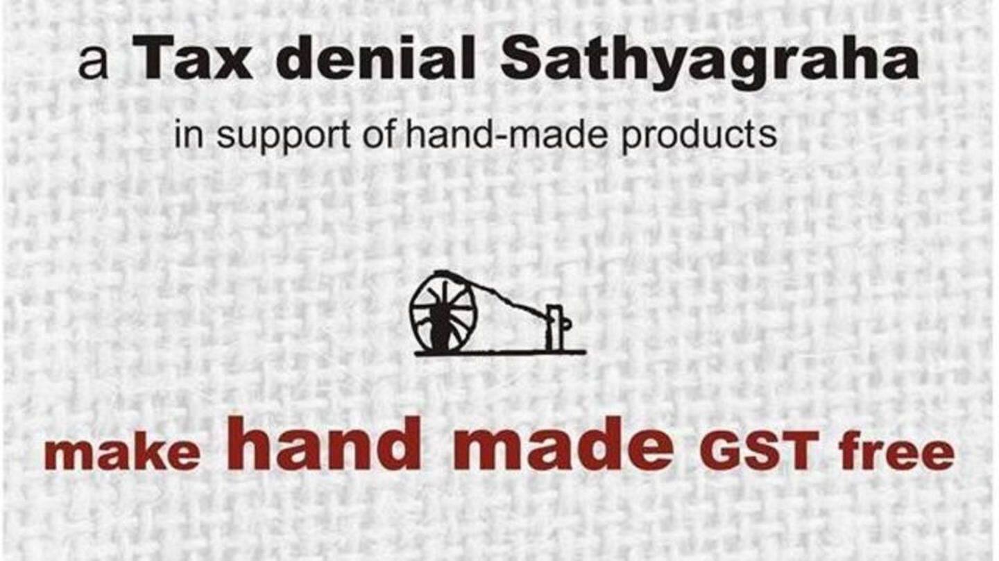 Bengaluru: Handloom and handicraft manufacturers organize "Tax Denial Satyagraha"