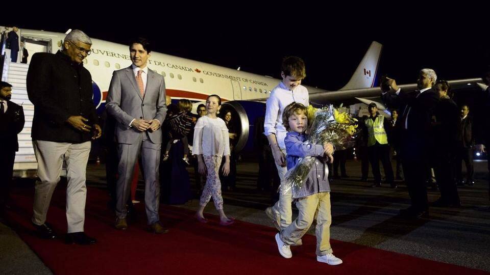 Canadian PM Justin Trudeau, family reach India on first official-visit