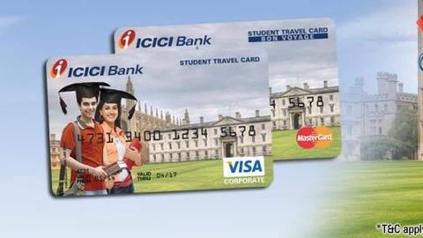 student travel card icici bank