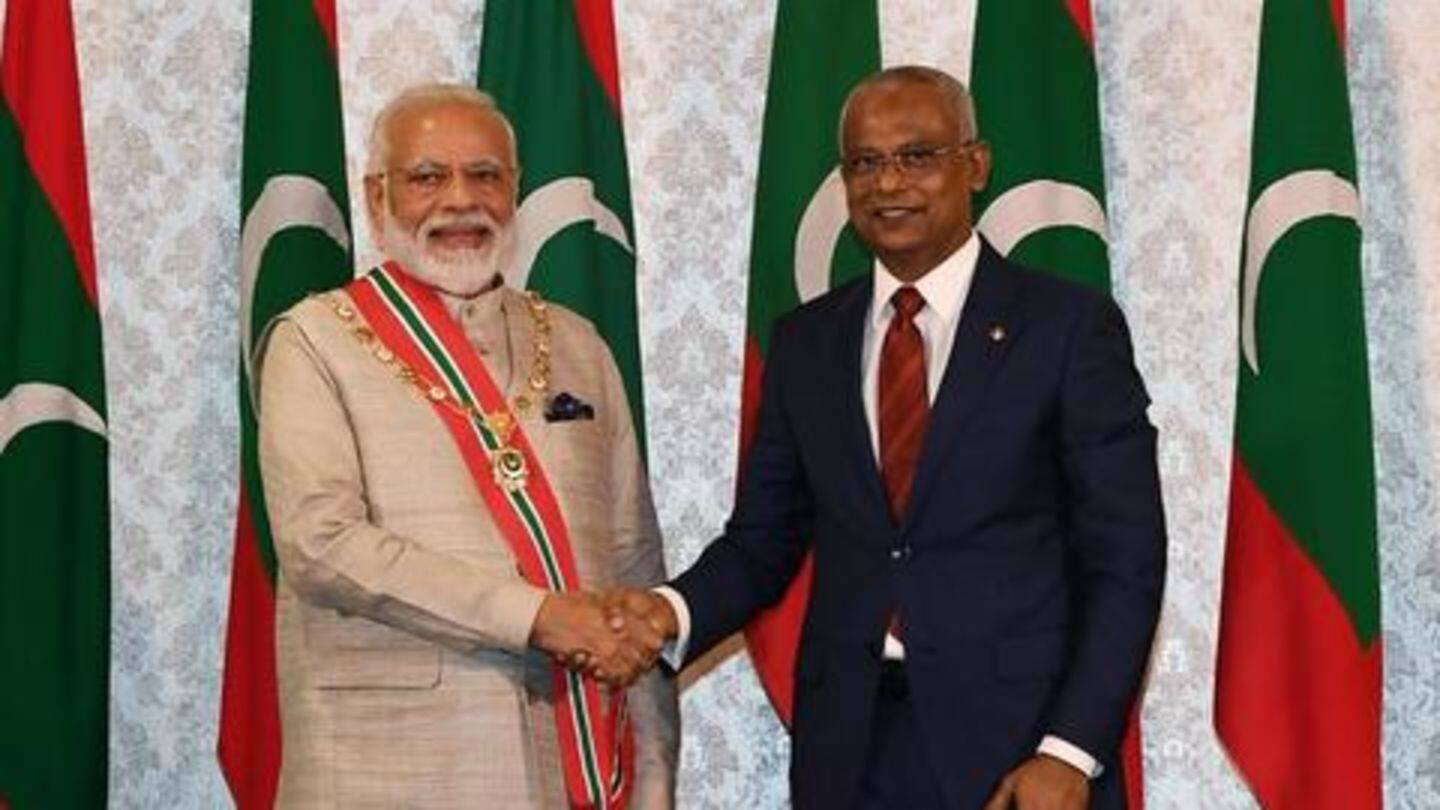 Maldives President Solih confers nation's 'highest honor' on PM Modi